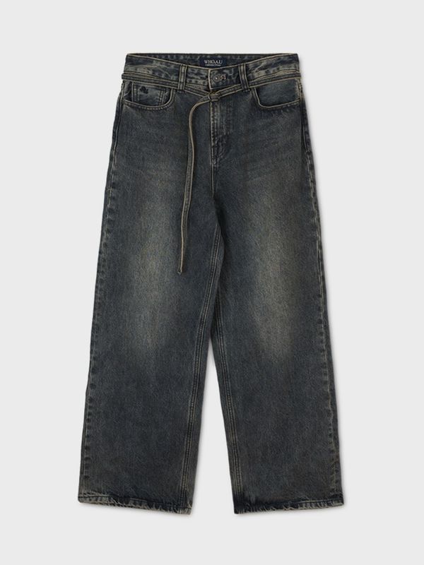 WHOAU Quần dài nữ Vintage Washing Wide Denim(F)_WHTJG2313F