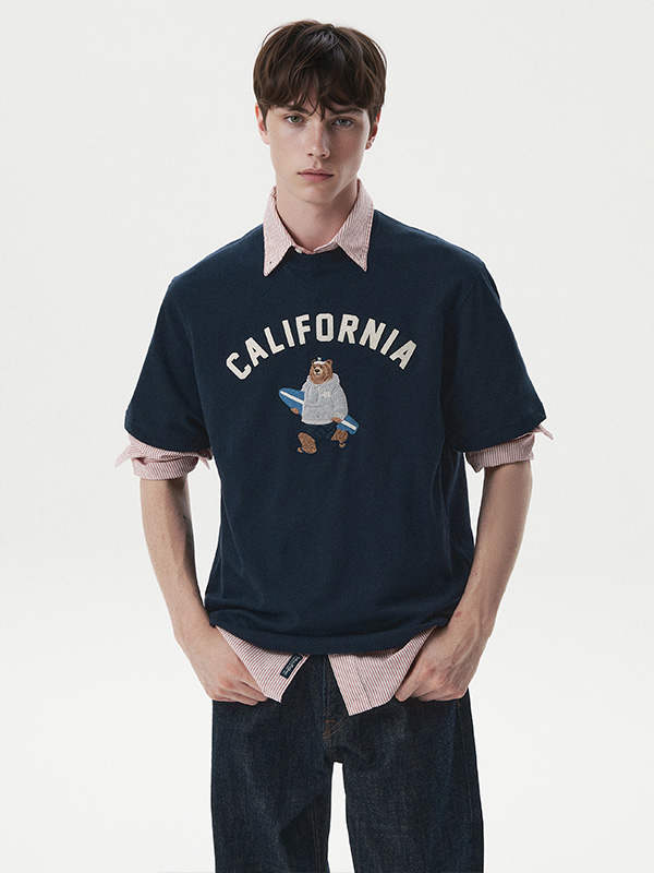 WHOAU Áo thun UNISEX Steve Patch T-shirt_WHRAG2421U