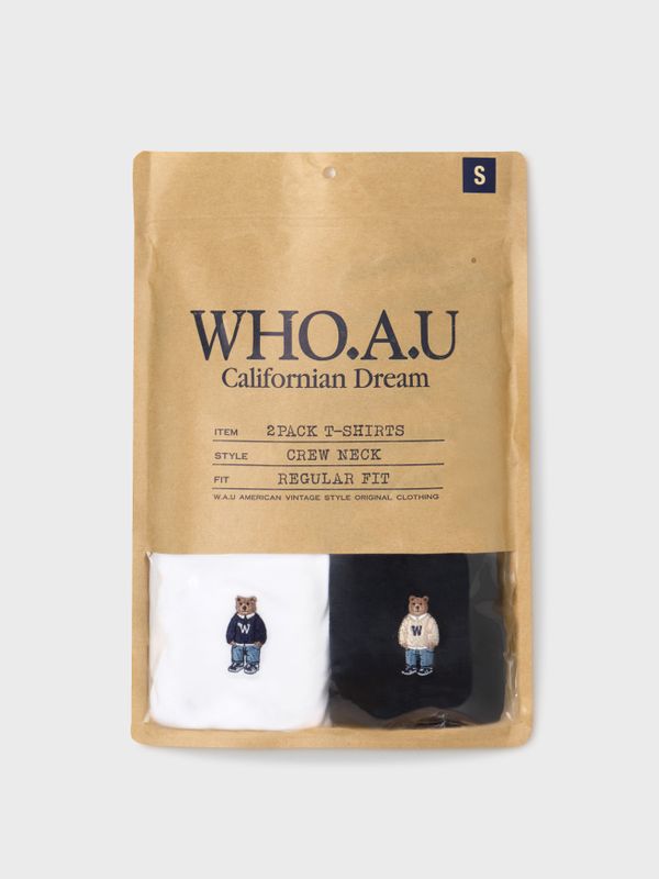 WHOAU Áo thun unisex (2PACK)Steve Solid T-shirt[B]_WHRAG2351U