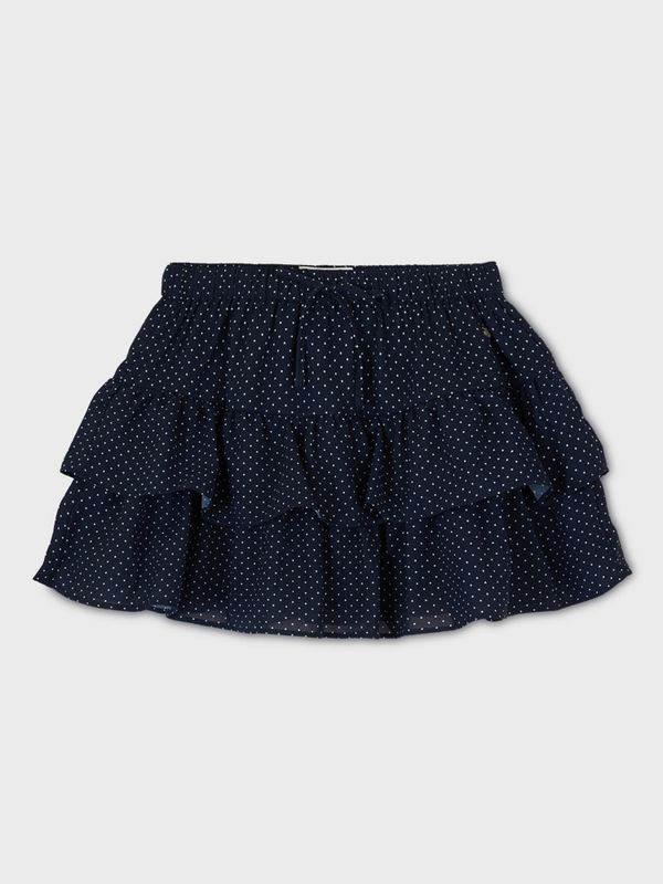 Dot Short Tiered Skirt
