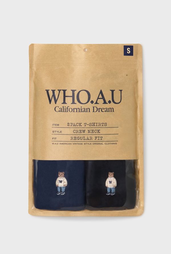 WHOAU Áo thun (2PACK)Steve Solid T-shirt[B]_WHRAG3751U