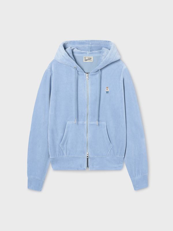 WHOAU Áo nỉ Steve Velour Hood Zip-up[B]_WHMZF4V51F