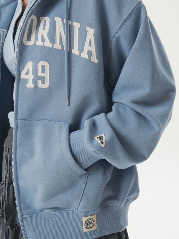 WHOAU Áo khoác nỉ Signature Patch Zip-up Hoodie_WHMZGB911U
