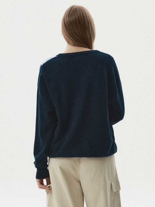 WHOAU Áo len V-neck Argyle Pullover _WHKAGB823F