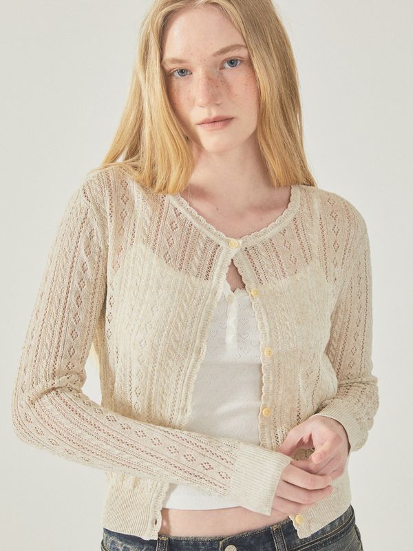 Croche Long Sleeve Cardigan_WHCKF3533F