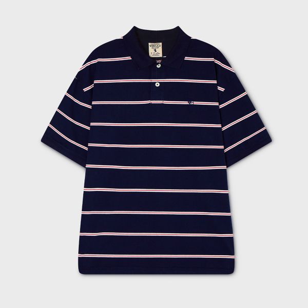 WHOAU Áo thun UNISEX Stripe Collar T-Shirt_WHHAG2571U