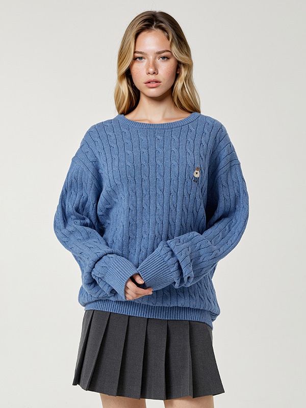 WHOAU Áo len Steve Cable Sweater_WHKAG1121M