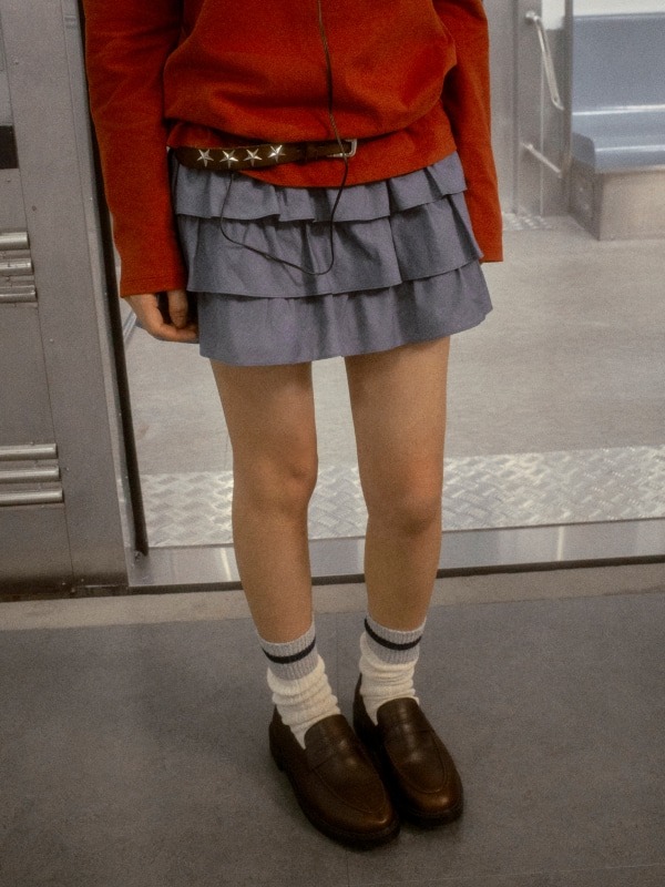 WHOAU Chân váy Shambray Wrap Skirt_WHWHG2483F