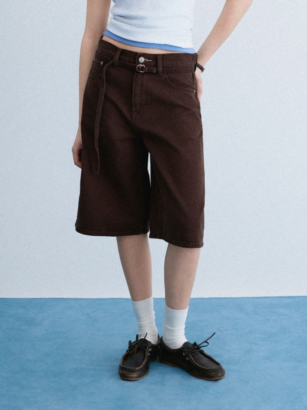 WHOAU Quần ngắn nữ Bermuda Denim Shorts(F)_WHTJG2443F