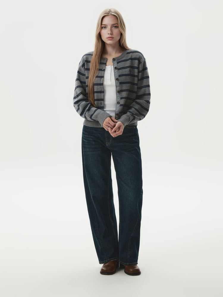 WHOAU Áo len Steve R-neck Cardigan_WHCKGB923F