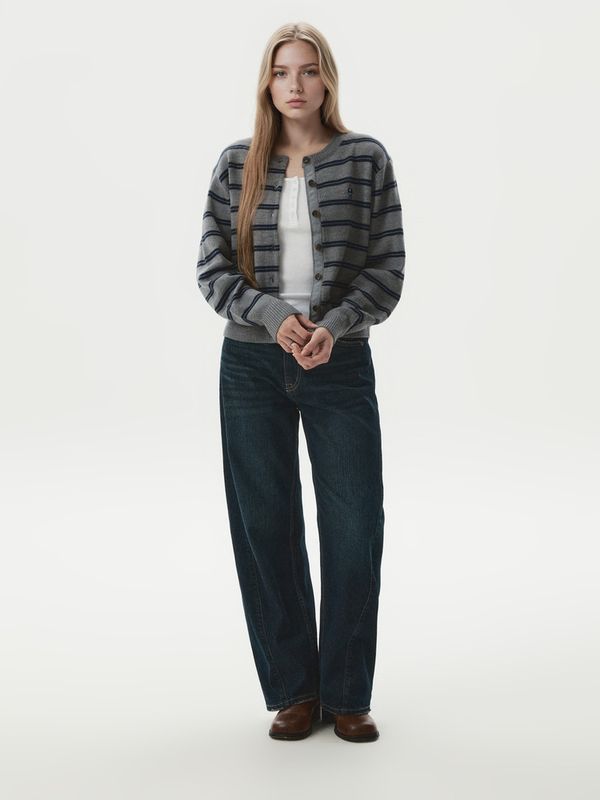 WHOAU Áo len Steve R-neck Cardigan_WHCKGB923F
