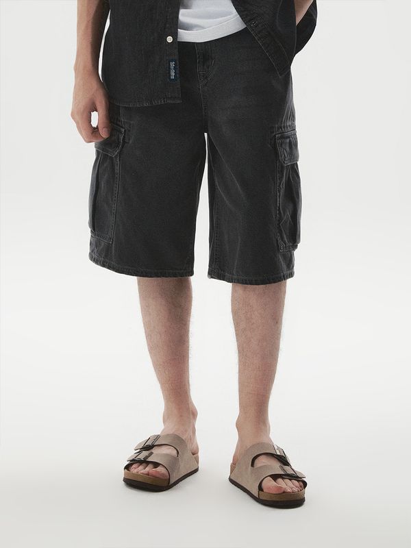 Bermuda Cargo Denim Shorts(U)