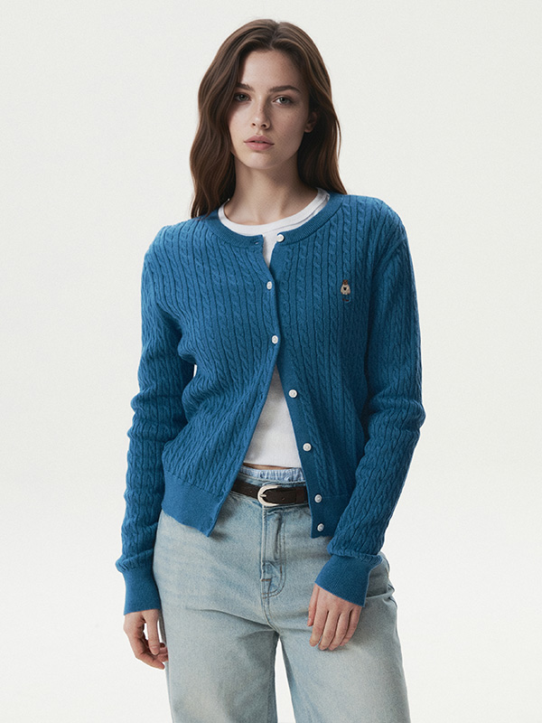 Steve High Gauge Cotton Cable Cardigan