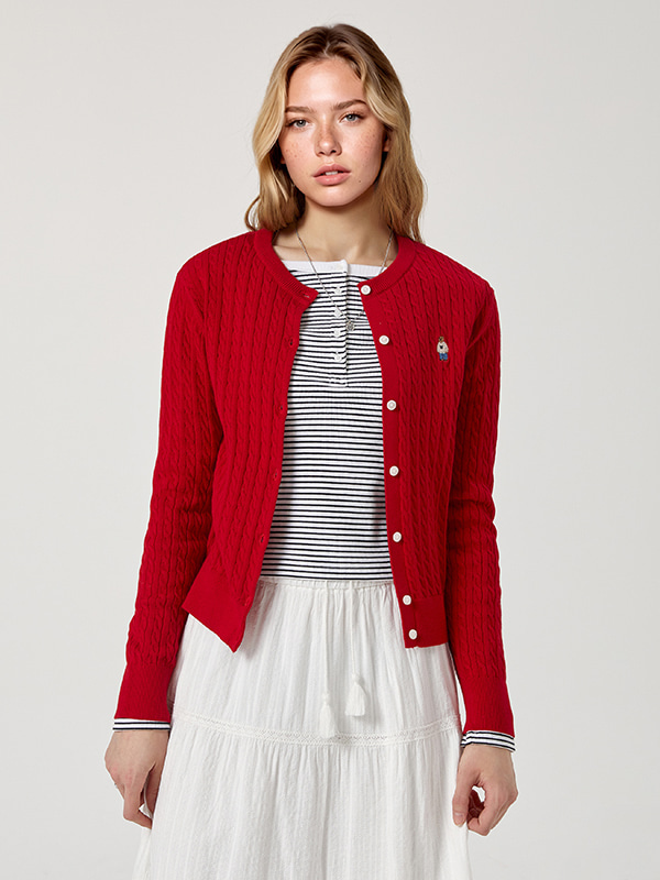 Steve High Gauge Cotton Cable Cardigan