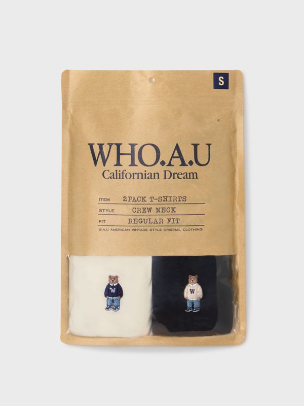 WHOAU Áo thun unisex (2PACK)Steve Solid T-shirt[B]_WHRAG2351U