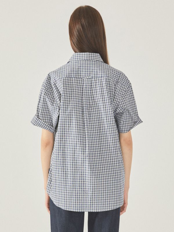 Short Sleeve Check Shirts_WHYWF2513U