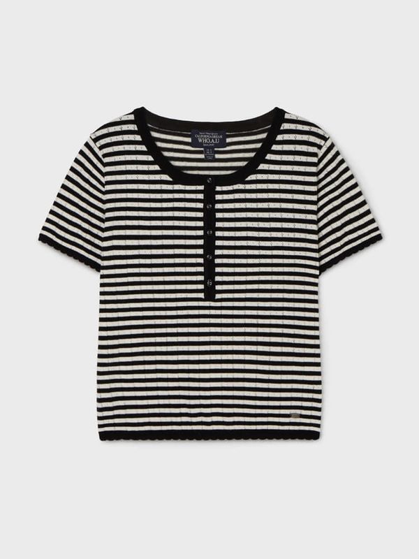 WHOAU Áo len Skashi Henley neck Pullover [B]_WHKAG2451F