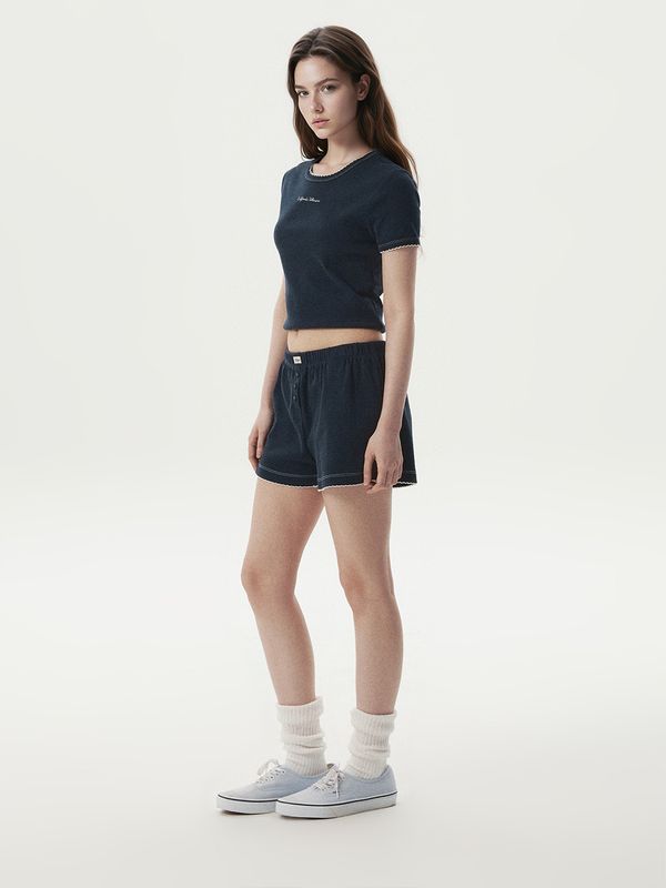 WHOAU Quần ngắn nữ Eyelet Shorts (Set-Up)_WHTMG2531F