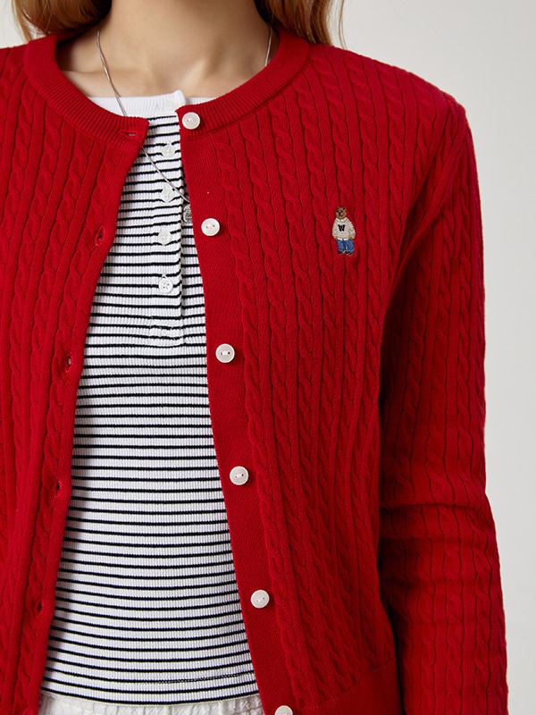 Steve High Gauge Cotton Cable Cardigan_WHCKG2325F