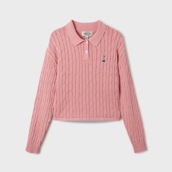 WHOAU Áo len Steve Collar Neck Cable Pullover_WHKAF2304F
