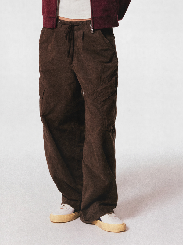 WHOAU Quần dài Wide Cotton Nylon Cargo Pants(F)_WHTAG3821F