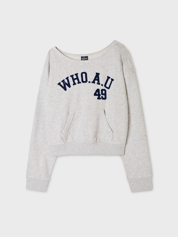 WHOAU Áo nỉ trễ vai One-Shoulder Sweatshirt(F)_WHMWGB923F