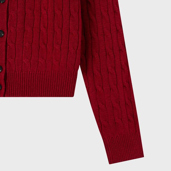 WHOAU Áo len Steve Cable Cardigan_WHCKGB911F