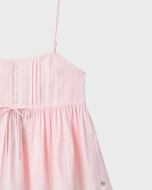 WHOAU Áo hai dây Meichan Ribbon Sleeveless Blouse Sheen_WHYAG2566B