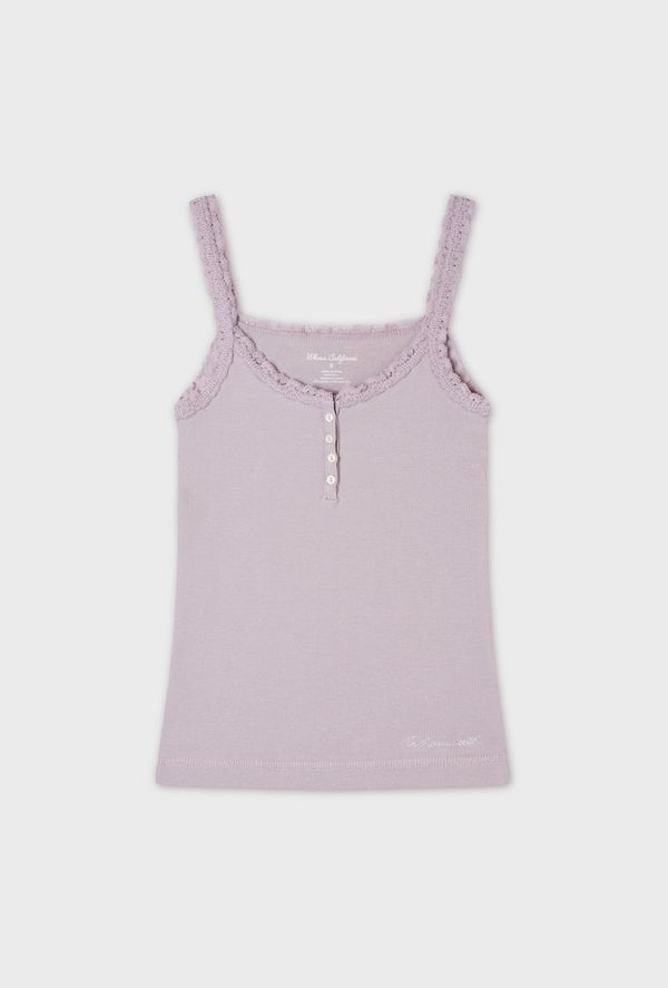WHOAU Áo thun Lace Henryneck Sleeveless(F)_WHRNG3723F