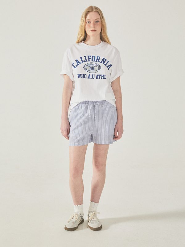 Steve Striped Cotton Shorts(Set-up)