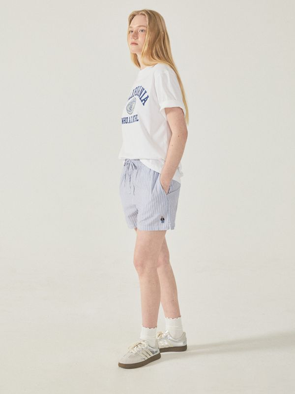 Steve Striped Cotton Shorts(Set-up)