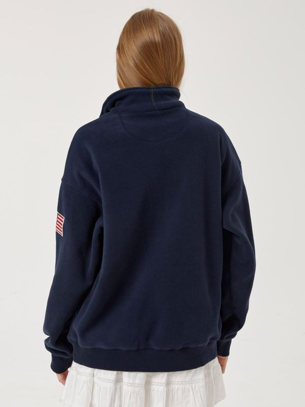 WHOAU Áo khoác Unisex Patch Fleece Half Zip-up_WHMAF4V21U