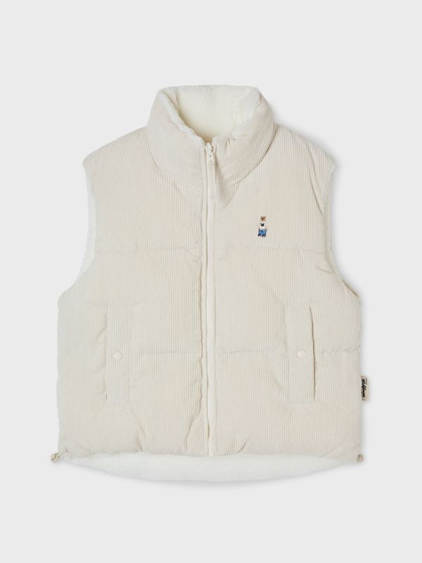 WHOAU Áo khoác hai mặt Reversible Corduroy Padding Vest