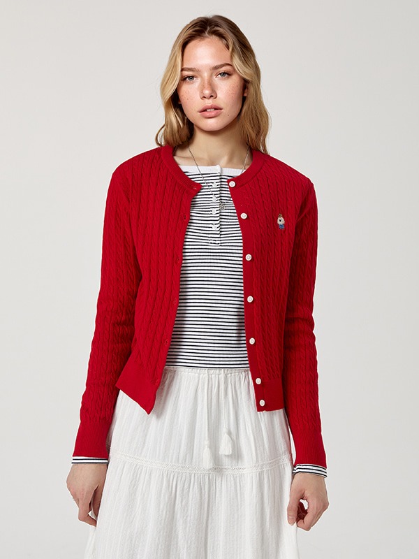 Steve High Gauge Cotton Cable Cardigan