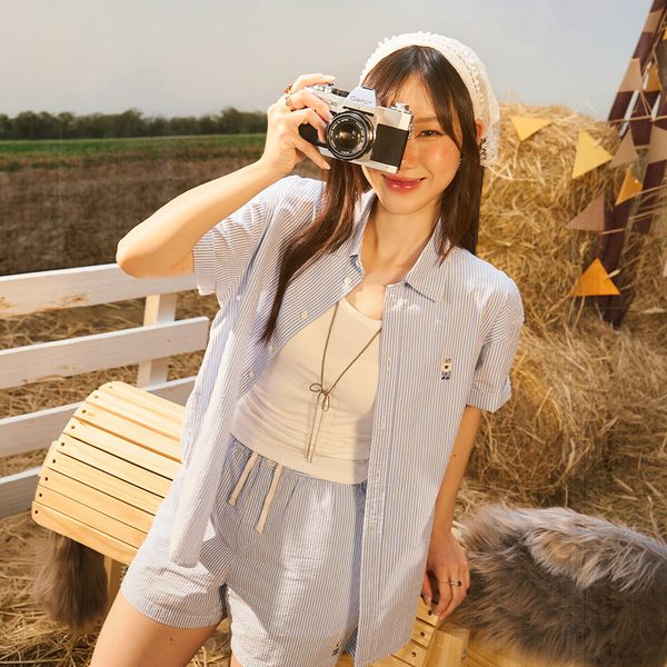 WHOAU_ Áo Meichan Steve Seersucker Loose-fit Shirts_WHYWG2512F