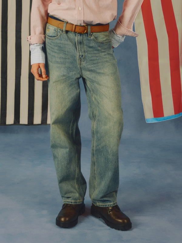 Wide Denim Pants (M)_1