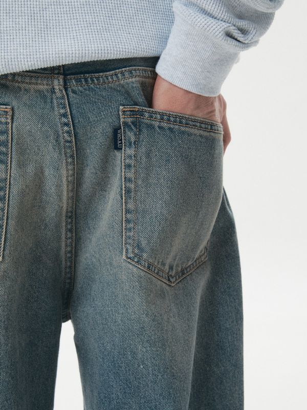 Wide Denim Pants (M)_1