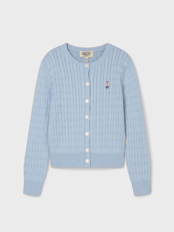 WHOAU Áo len nữ Steve Cable Cardigan_WHCKG2211F