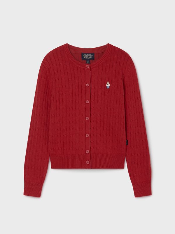 WHOAU Áo len nữ Steve Cable Cardigan_WHCKG2211F