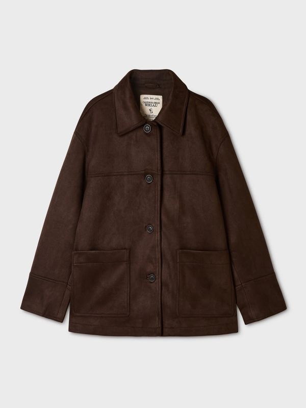 WHOAU Áo khoác Synthetic Suede Half Jacket_WHJKGB932F