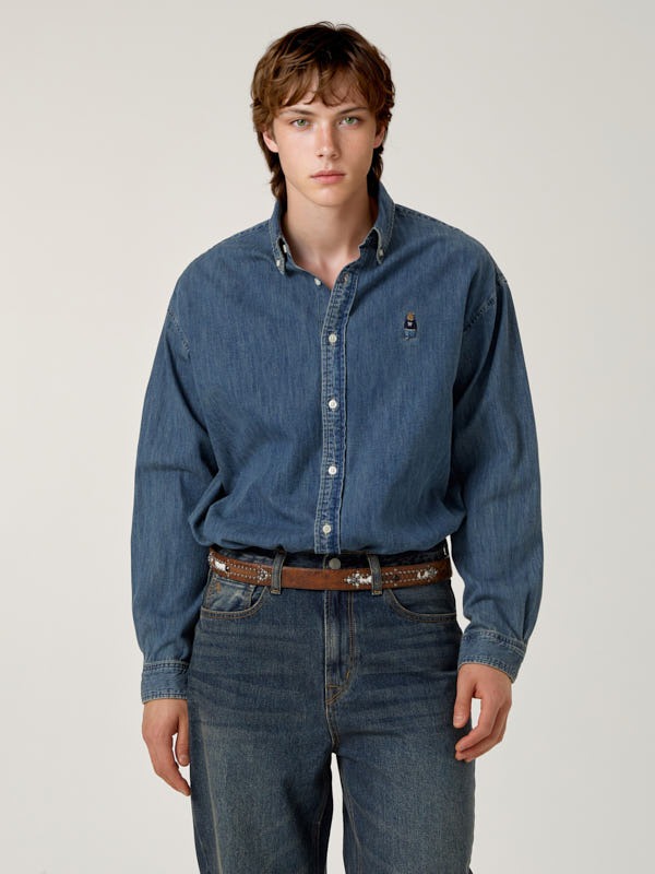 WHOAU Áo sơ mi UNISEX Steve Denim Shirts (U)_WHYJG2332B