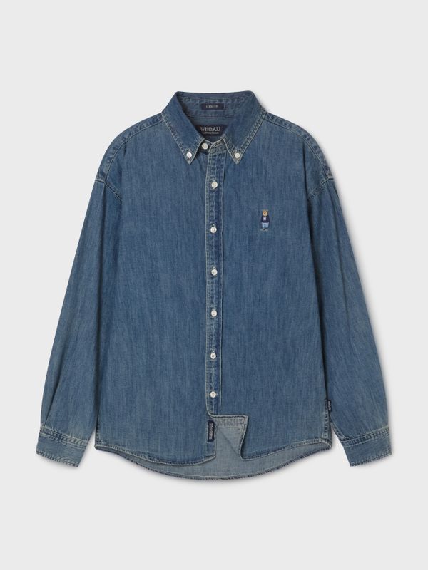 WHOAU Áo sơ mi UNISEX Steve Denim Shirts (U)_WHYJG2332B