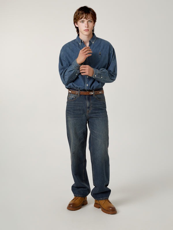 WHOAU Áo sơ mi UNISEX Steve Denim Shirts (U)_WHYJG2332B