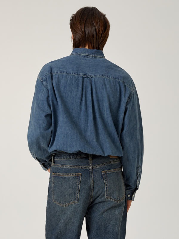 WHOAU Áo sơ mi UNISEX Steve Denim Shirts (U)_WHYJG2332B