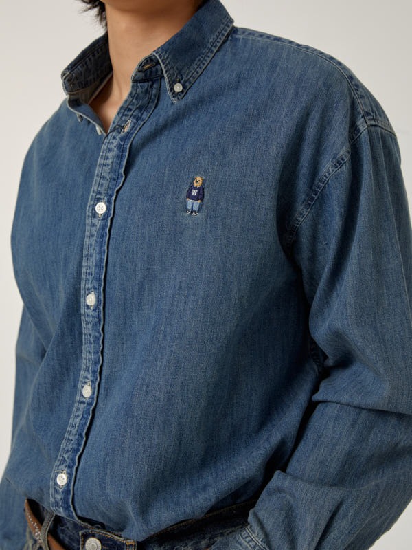 WHOAU Áo sơ mi UNISEX Steve Denim Shirts (U)_WHYJG2332B