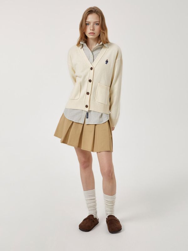 WHOAU Áo len unisex Steve V-neck Cardigan_WHCKF4911U