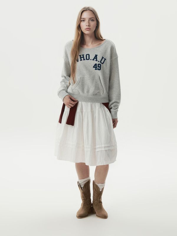 WHOAU Áo nỉ trễ vai One-Shoulder Sweatshirt(F)_WHMWGB923F