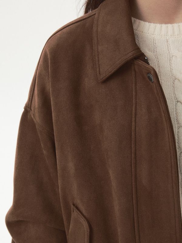 WHOAU Áo khoác Synthetic Suede Jacket_WHJKGB921F