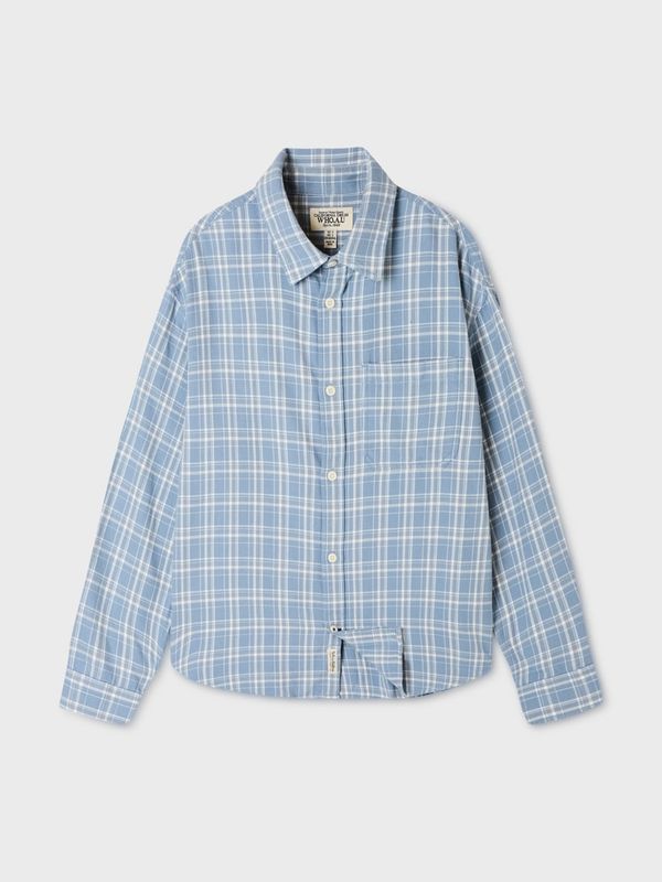 WHOAU Áo Sơ mi Flannel Loose-Fit Check Shirts(F)_WHYCGBT41F