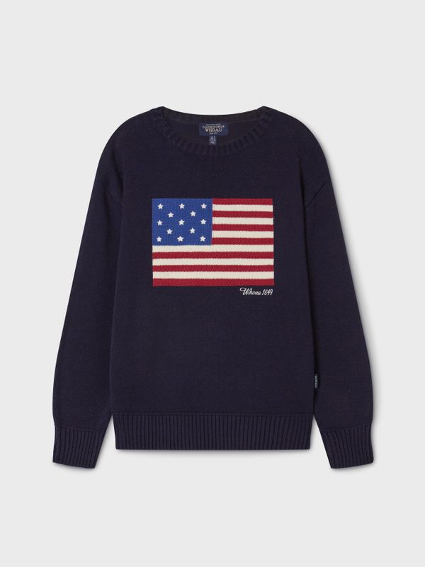 American Flag Intarsia Pullover (New)